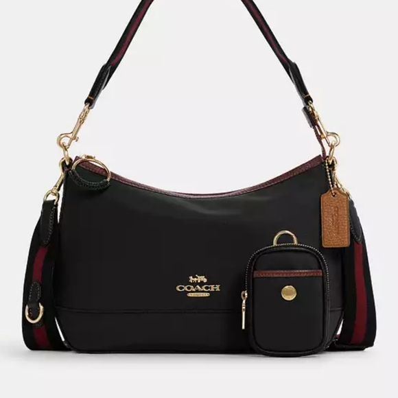 Coach Ellis Shoulder Bag Nylon Crossbody w/ Coin pouch - Picture 1 of 8